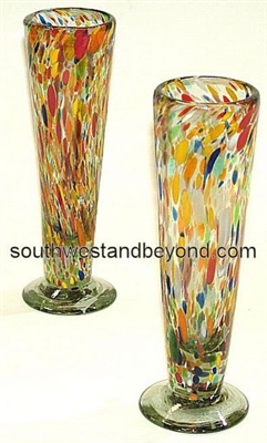 060-2D Specialty Mexican Glass Confetti Colors - 4 pc Set