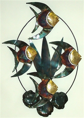 Tin coppered wall and table art animals, fish and southwest themed wall and table dÃ©cor.