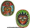 Mexican folk art clay wall masks