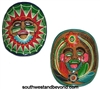Mexican folk art clay wall masks