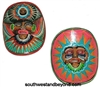 Mexican folk art clay wall masks