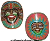 Mexican folk art clay wall masks