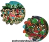 Mexican folk art clay wall masks