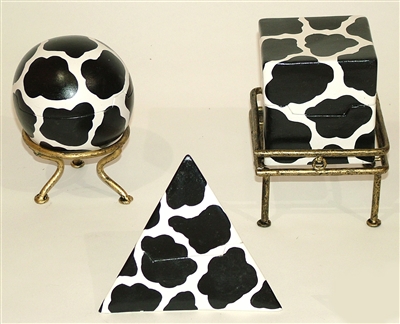 511A Candle Geometric Set Cow Design