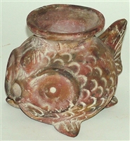 Clay Fish Mexican Pottery Vase