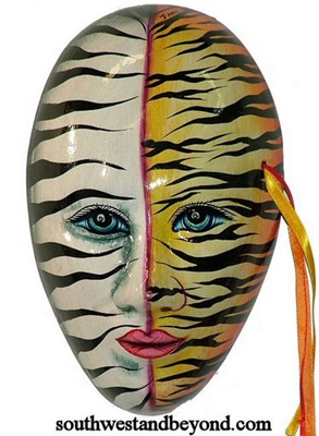 Exotic Clay Mask Wall Decor Art