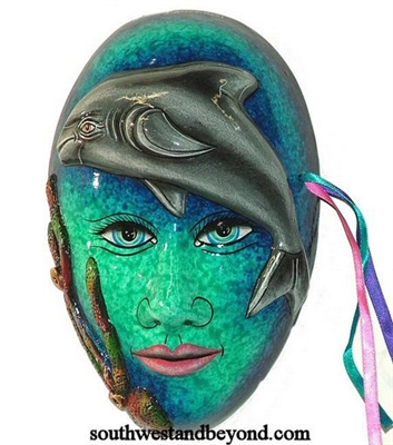 Exotic Clay Mask Wall Decor Art