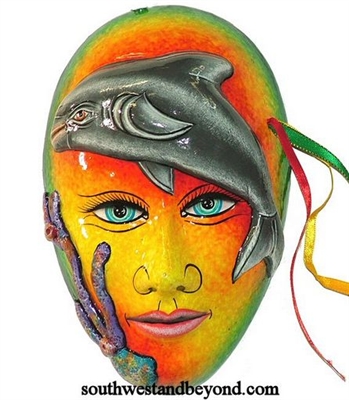 Exotic Clay Mask Wall Decor Art