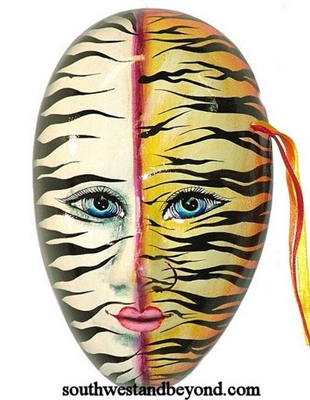 Exotic Clay Mask Wall Decor Art