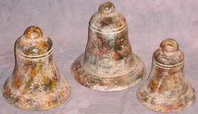 80399 Clay 3pc Pottery Set - Bell / campana Design