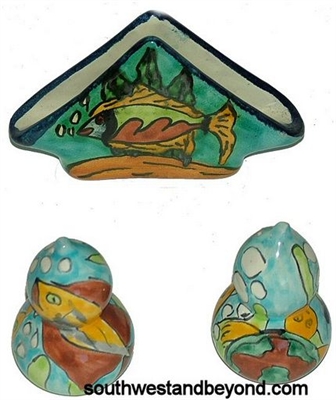 Mexican Talavera Pottery Accessories hand made hand painted