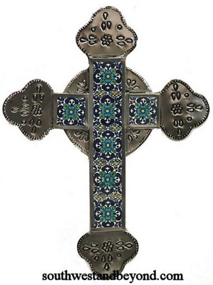 talavera tiled cross
