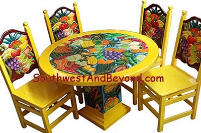 001b -   Tropical Fruit Table Sets â€“ Hand Painted - 014